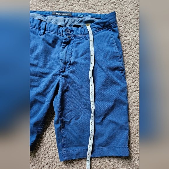 Blue Flat Front Shorts with Lightweight Design - Picture 7 of 8